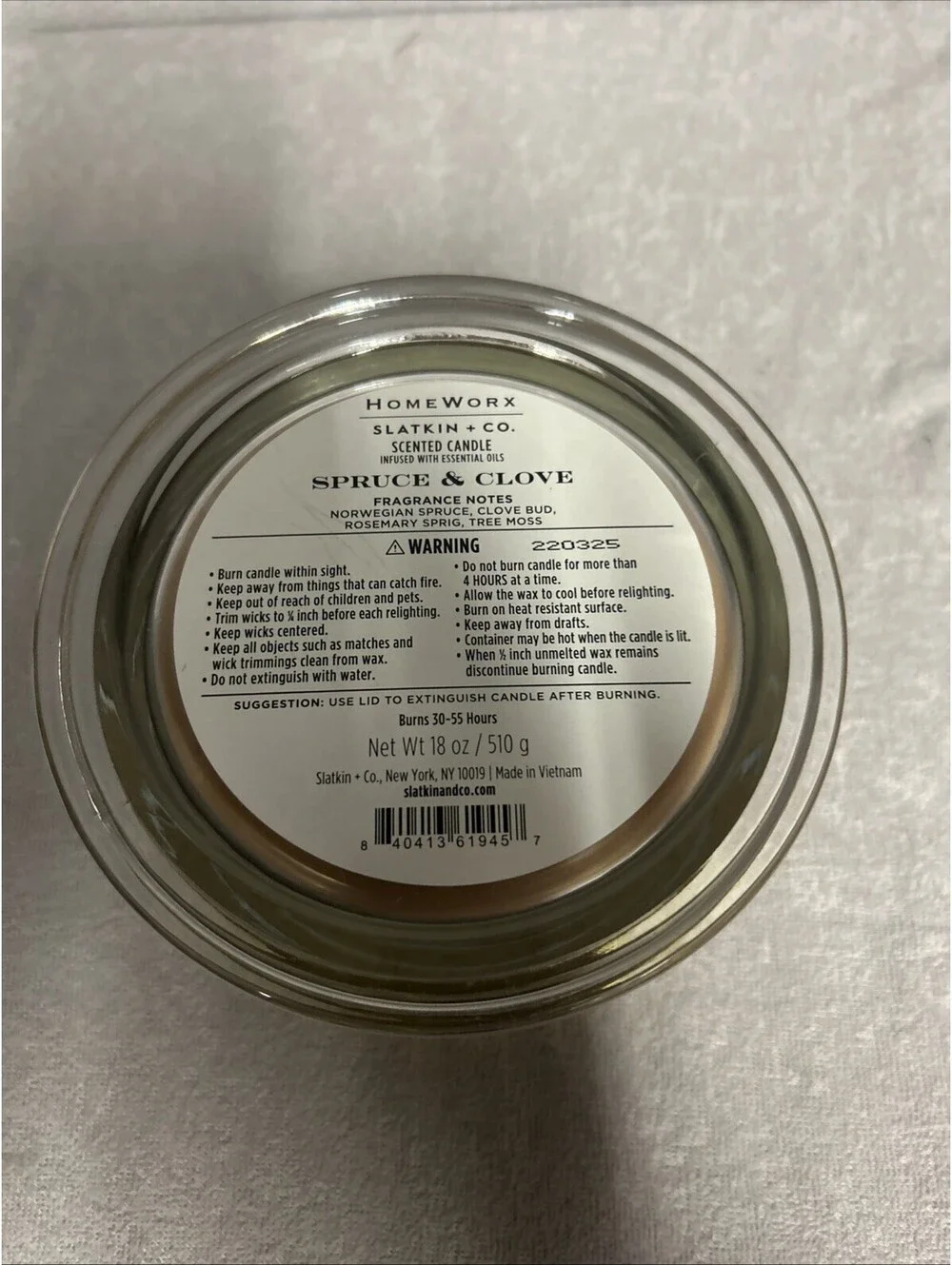 Slatkin + Co: Spruce & Clove 3-Wick Scented Candle Homeworx New